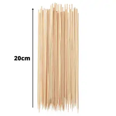 GENERICO - Palos Para Brochetas Anticuchos Pinchos 20cm 100un