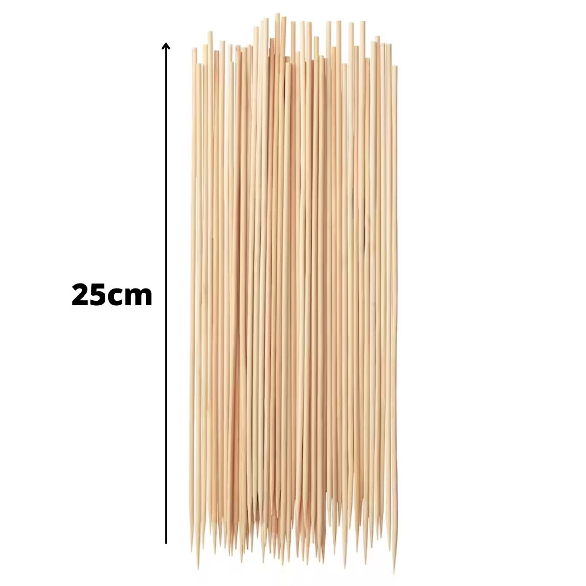 GENERICO - Palos Para Brochetas  Anticuchos  Pinchos 25cm 100un