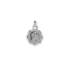 ANDREA COGGIOLA JOYAS - Colgante Medalla San Benito 10mm Plata Fina 925