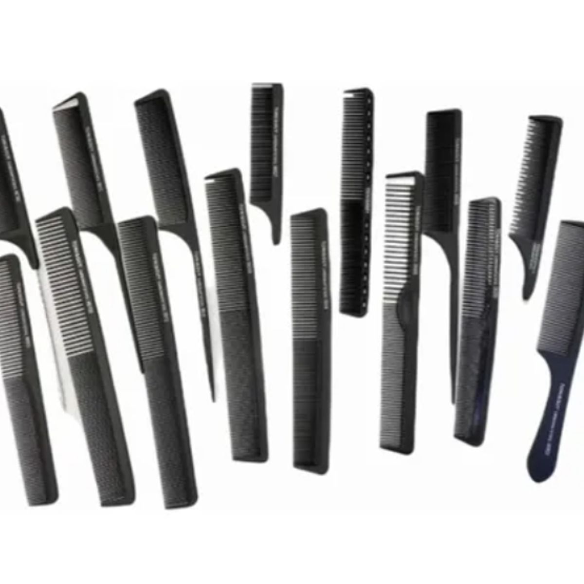 GENERICO - Set De 15 Peinetas Carbon Profesionales Peluquería O Barbería