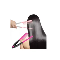 GENERICO - Peine Alisador Plástico Alisado De Keratina Fucsia