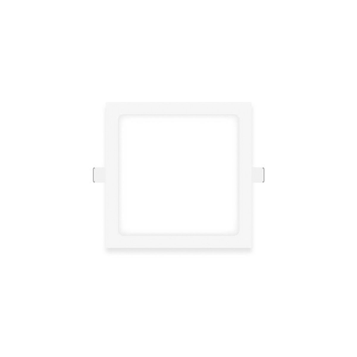 DEMASLED - Foco LED cuadrado blanco Embutido de 12x12cm 6W Blanco Cálido