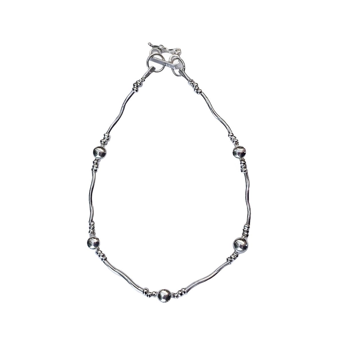 AMKALE - Pulsera de Plata con bolitas
