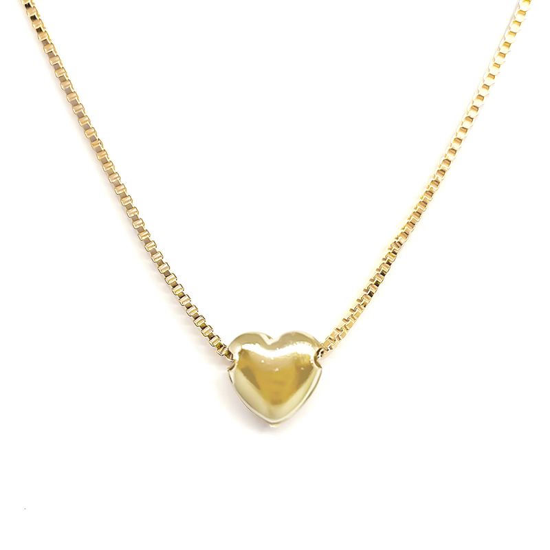 ANDREA COGGIOLA JOYAS - Collar Corazón 7mm Enchapado Oro 18K