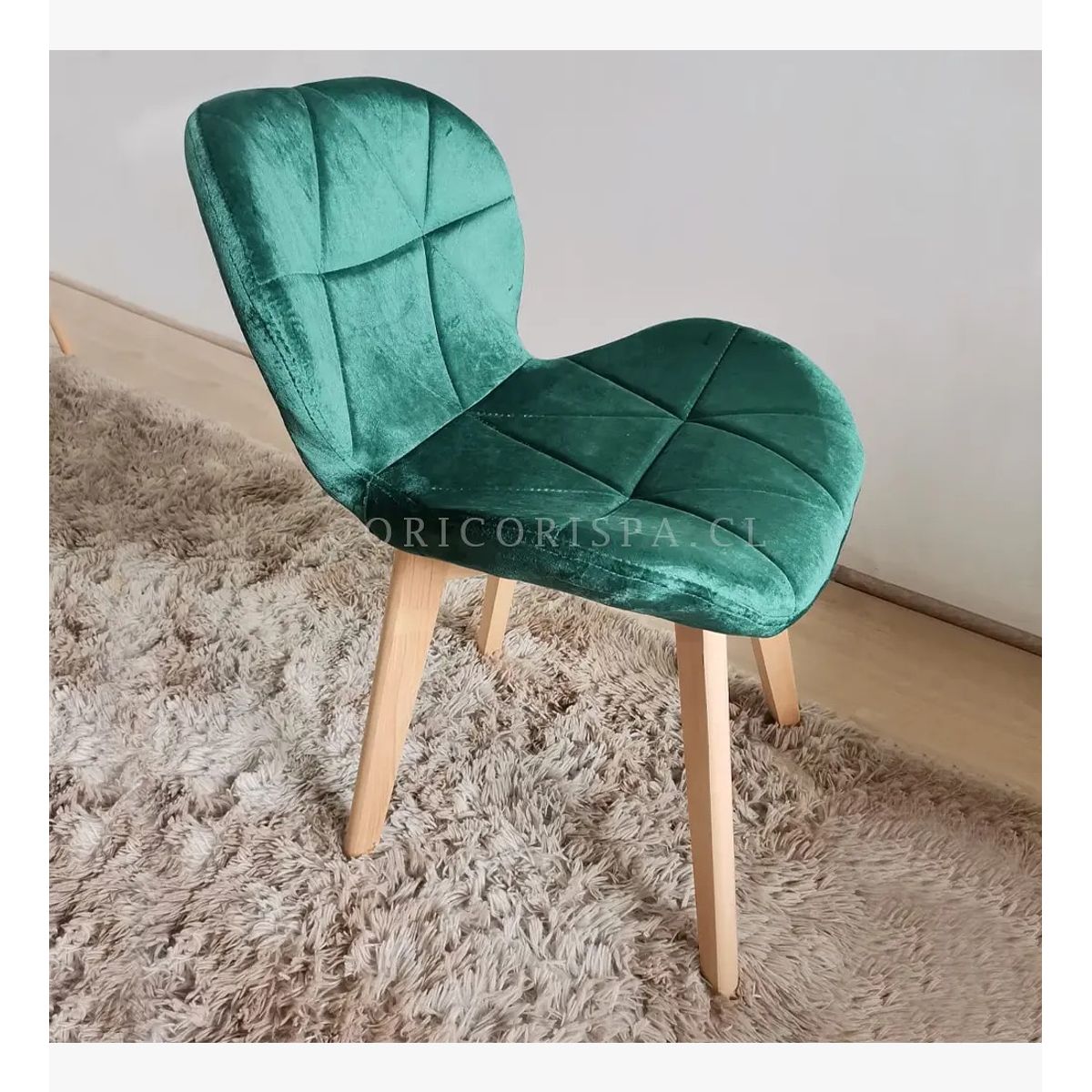 CORI CORI - Silla Mariposa Velvet Verde Esmeralda