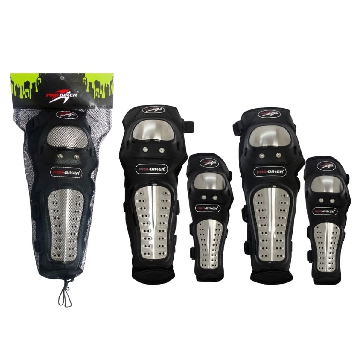 GENERICO - set de rodilleras y coderas para motos y deportes extremos