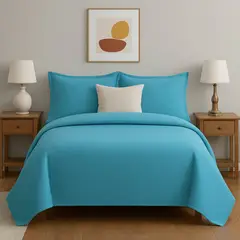 ANNGEBUT - Cubrecama Reversible Calipso 2 Plazas – Ligero y Elegante - Incluye 2 Fundas