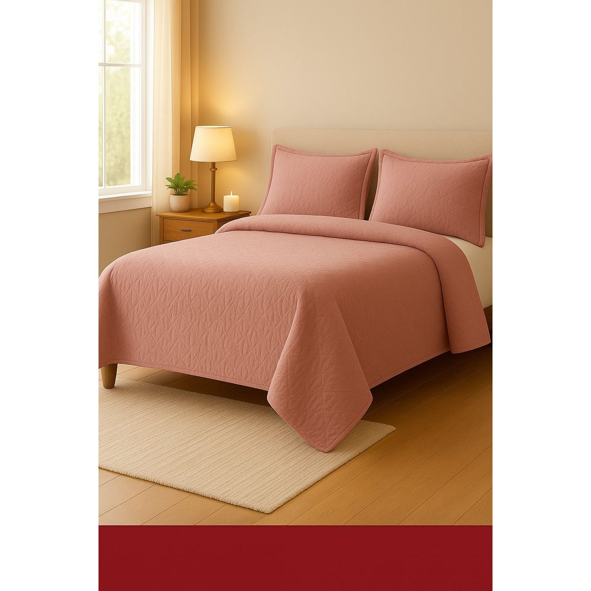 ANNGEBUT - Cubrecama Rosado King  - AnnGebut