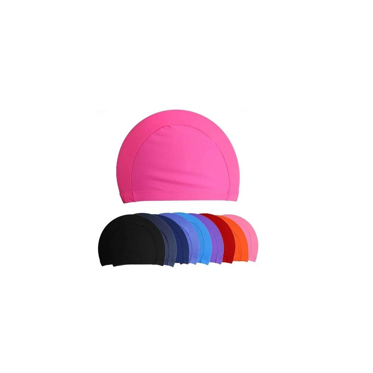 GENERICO - Gorro de Natacion Lycra Adulto - Negro