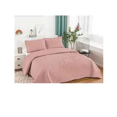 ANNGEBUT - Cubrecama Verano Color Rosado 1,5 Plazas