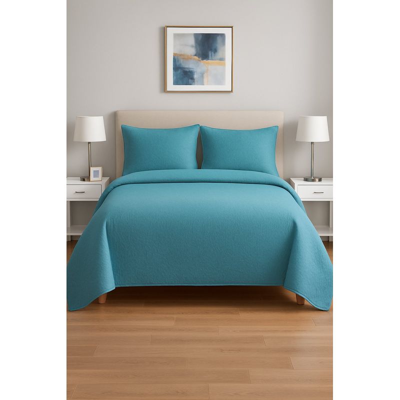 ANNGEBUT - Cubrecama Reversible Calipso 1.5 Plazas – Ligero y Elegante - Incluye 1 Funda