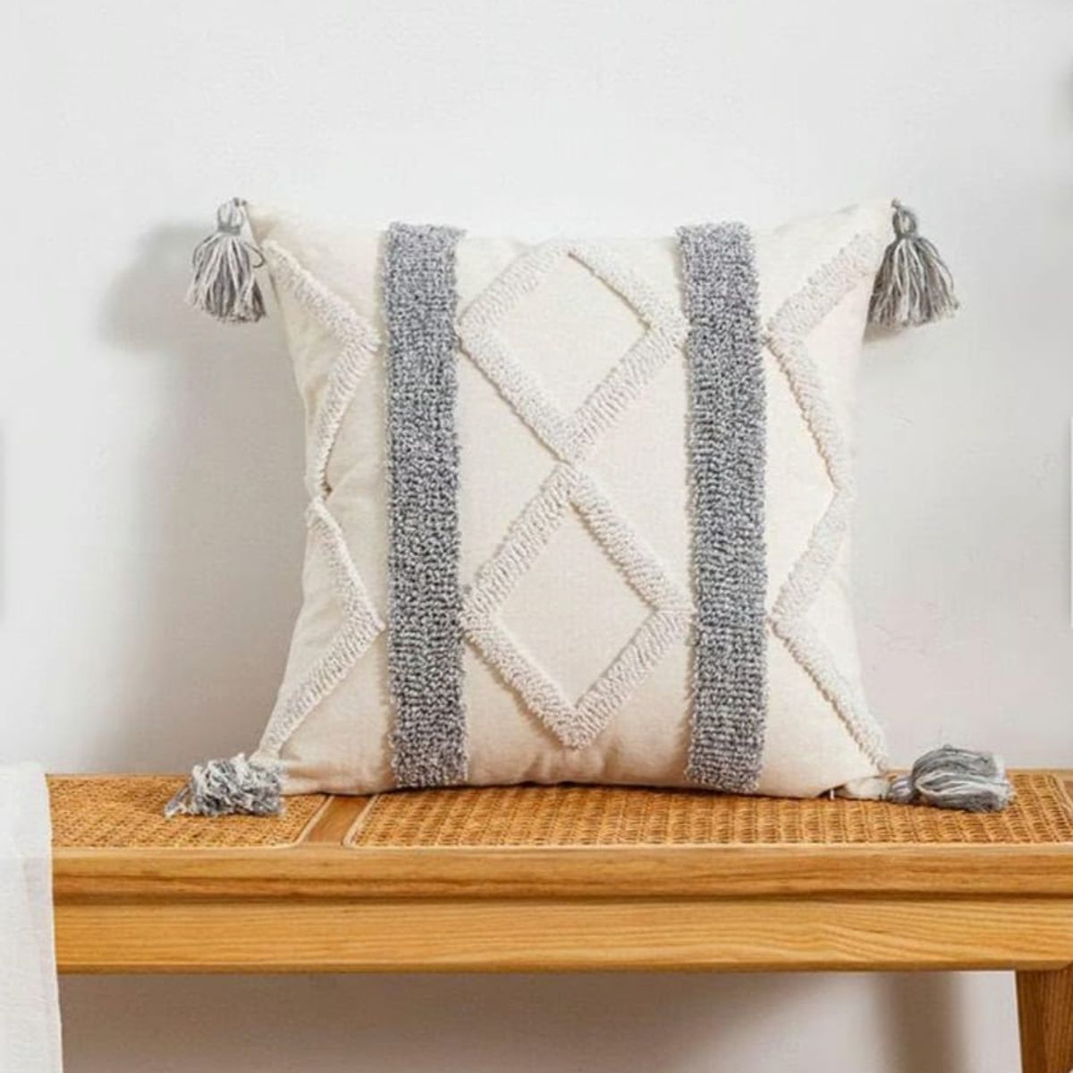 GENERICO - Fundas de cojín Nórdica boho 45x45 cms diseño