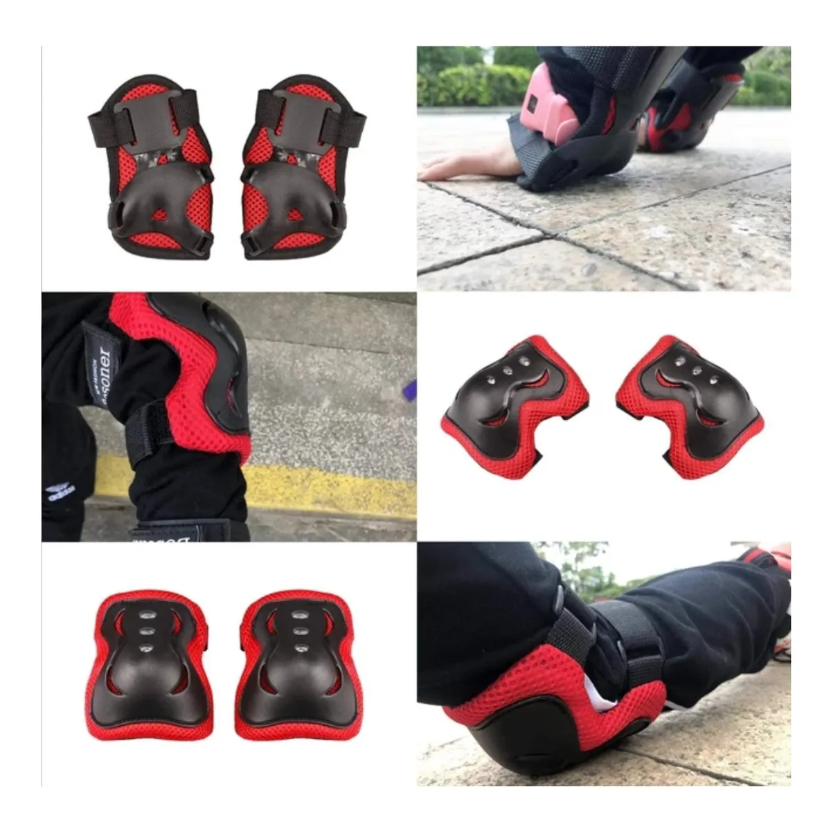 GENERICO - Rodilleras coderas y cubre manos para niños