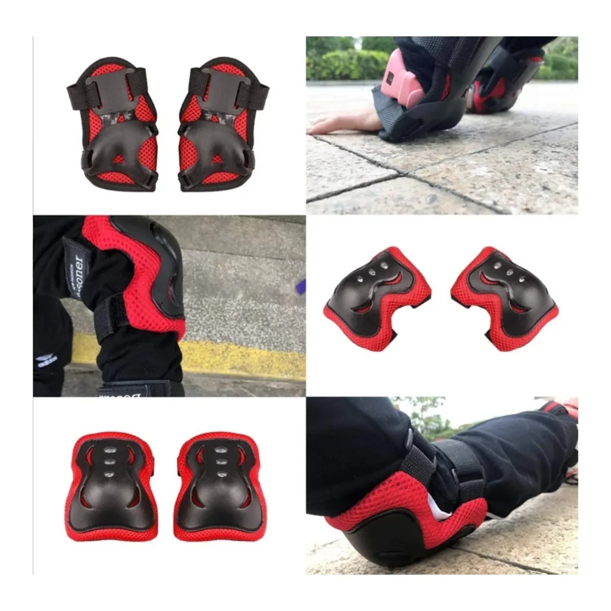 GENERICO - Rodilleras coderas y cubre manos para niños