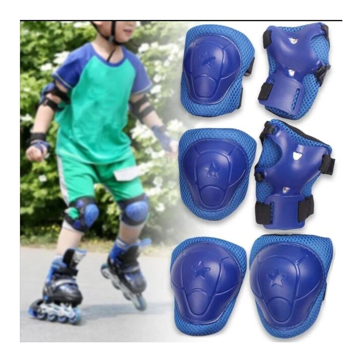 GENERICO - Rodilleras coderas y cubre manos para niños