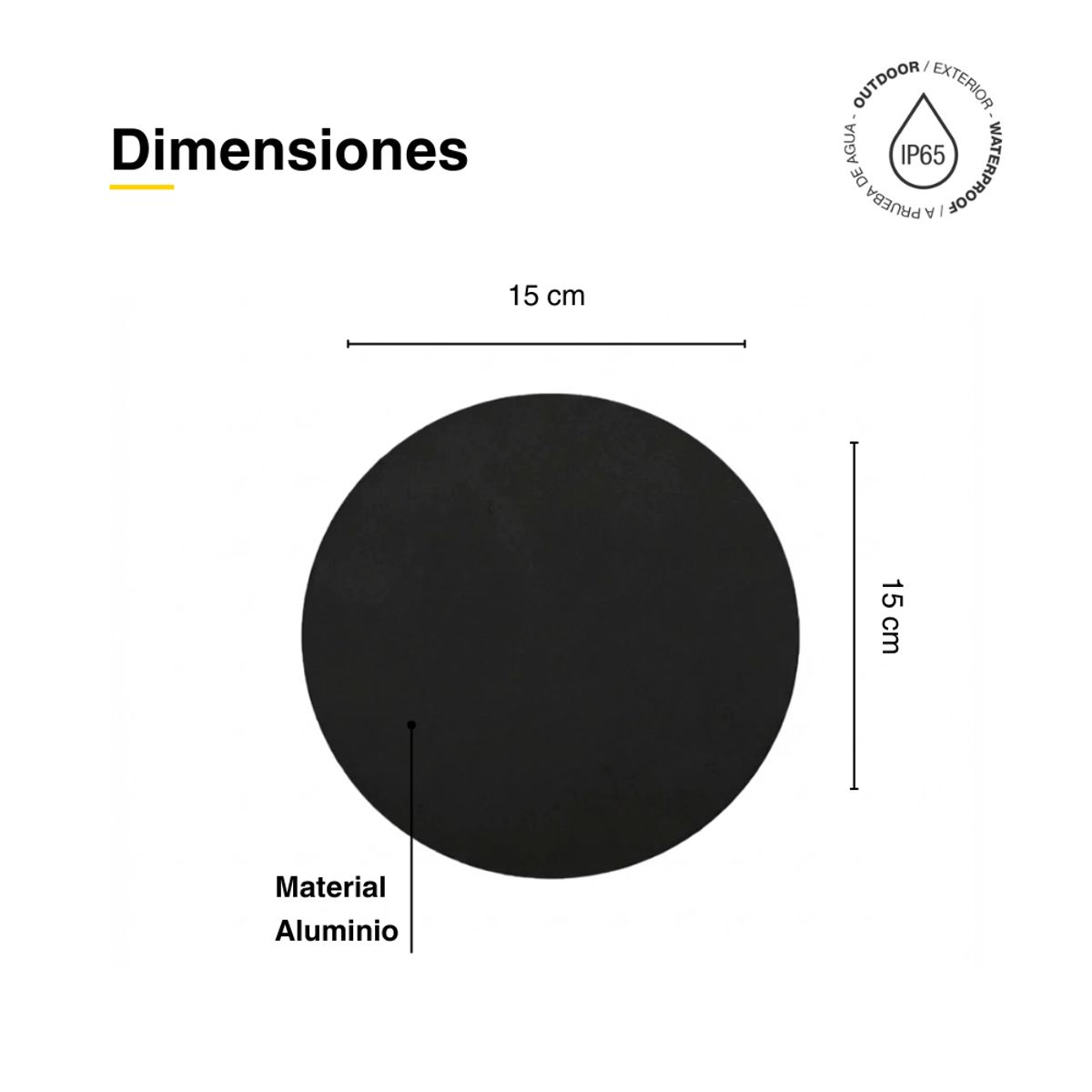 Aplique de Pared para Exteriores Circular 12W, marca DEMASLED - Foto 2