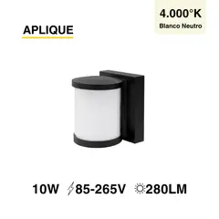 DEMASLED - Lámpara de Pared para Exteriores Cilíndrica 10W