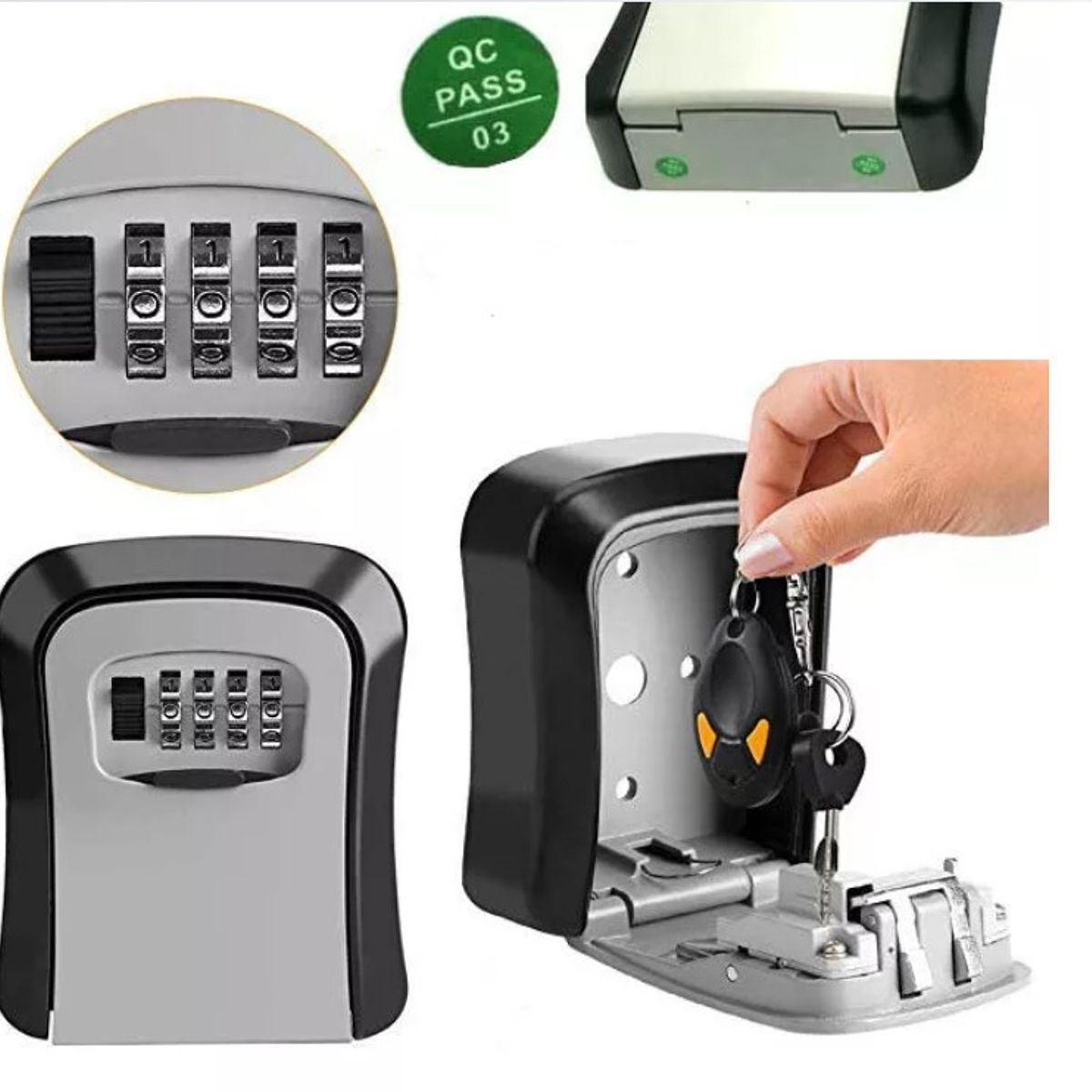 GENERICO - Mini Caja De Seguridad Con Combinación Para Llaves - Azul