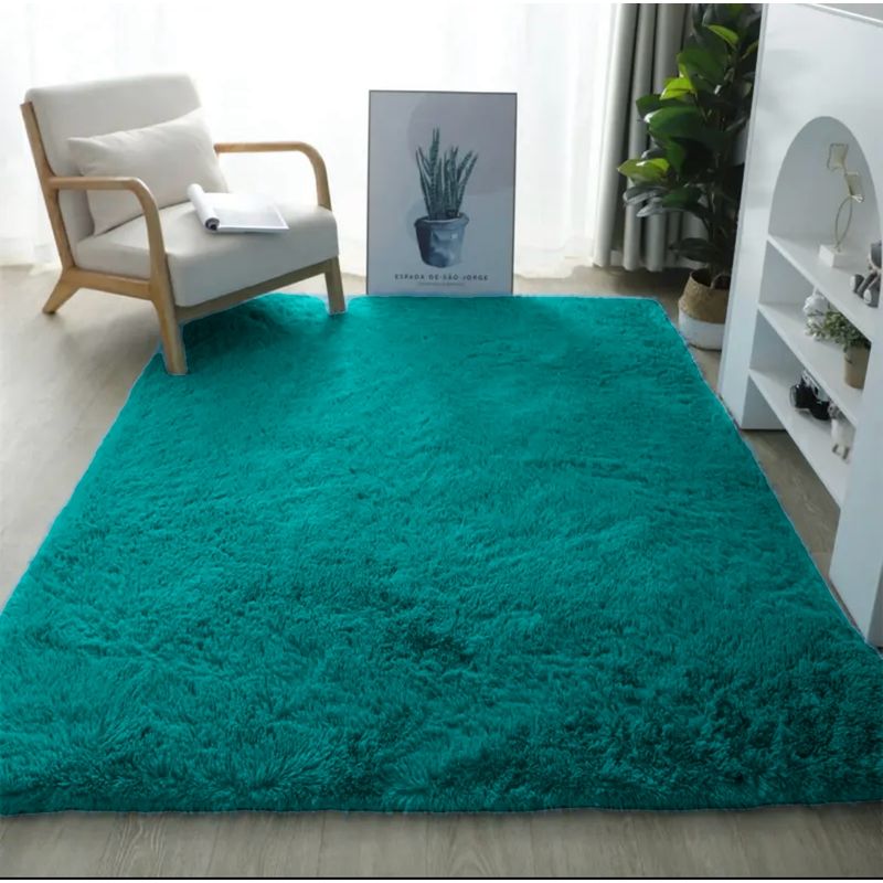 GENERICO - Alfombra Peludas Tipo Shaggy 180Cm X 200Cm Turquesa