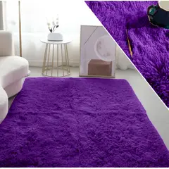 GENERICO - Alfombra Peludas Tipo Shaggy 240Cm X 200Cm Morada - Violeta