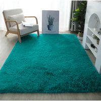 Alfombra Peludas Tipo Shaggy 240Cm X 200Cm Turquesa