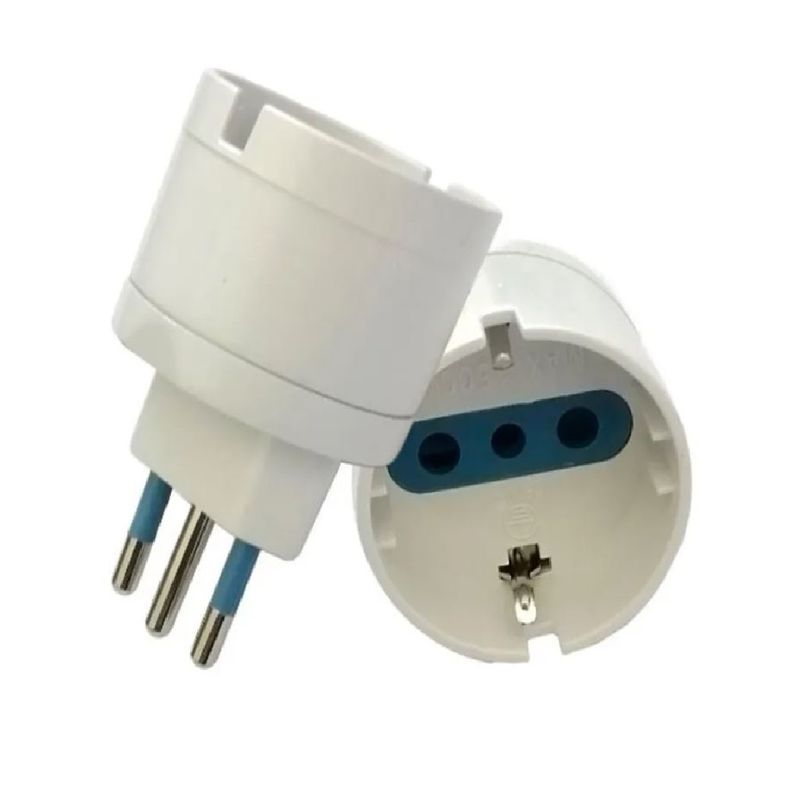 GENERICO - 2 Adaptadores Europeo A Chileno ( Schuko) , Certificado Sec.