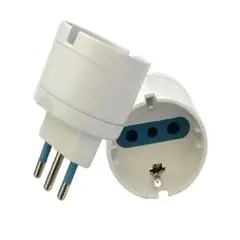 GENERICO - 2 Adaptadores Europeo A Chileno ( Schuko) , Certificado Sec.