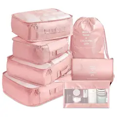 TNAKIEX - Set 7 Organizadores De Equipaje De Viaje Bolsa Ropa Interior-rosa