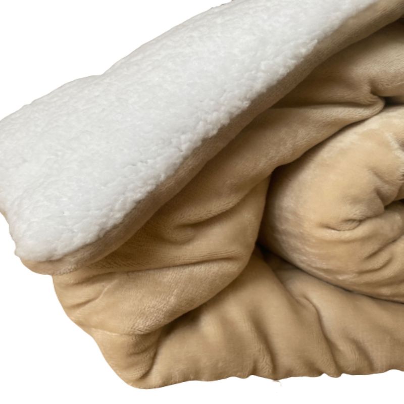 GENERICO - COBERTOR CHIPORRO PLUMON SHERPA 1 1/2 PLAZA BEIGE