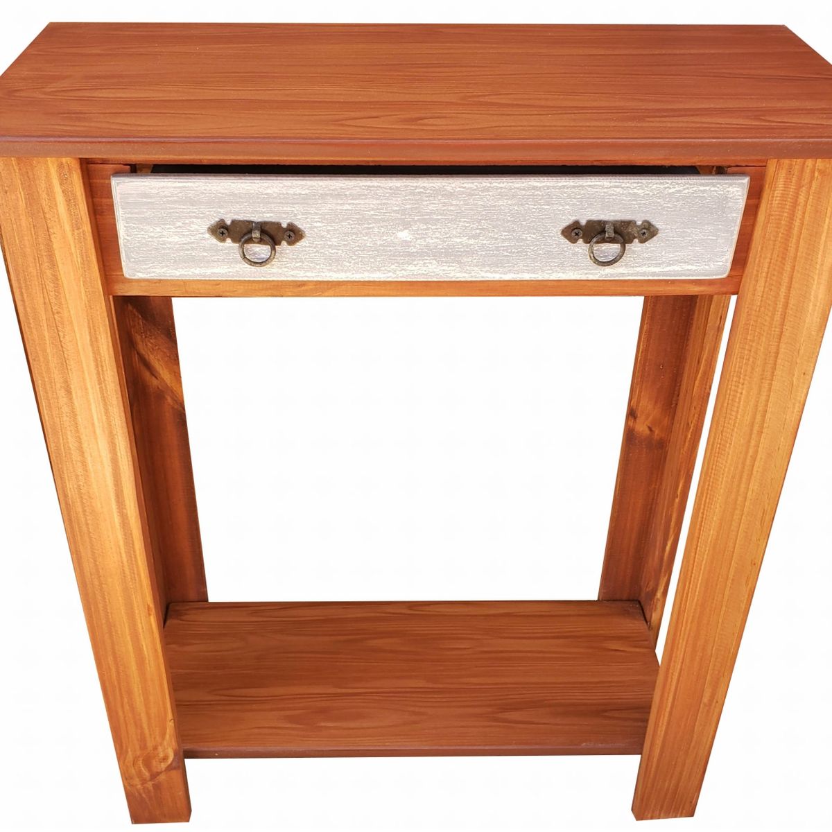 MARFELD MUEBLES - Mesa de arrimo con una division cajon bicolor