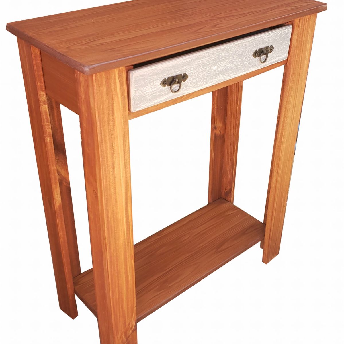 MARFELD MUEBLES - Mesa de arrimo con una division cajon bicolor