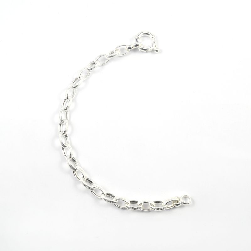 ROSETT - Pulsera Eslabones Ovalados Plata Ley 925