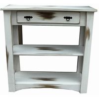 Mesa de arrimo blanco dos divisiones decapado