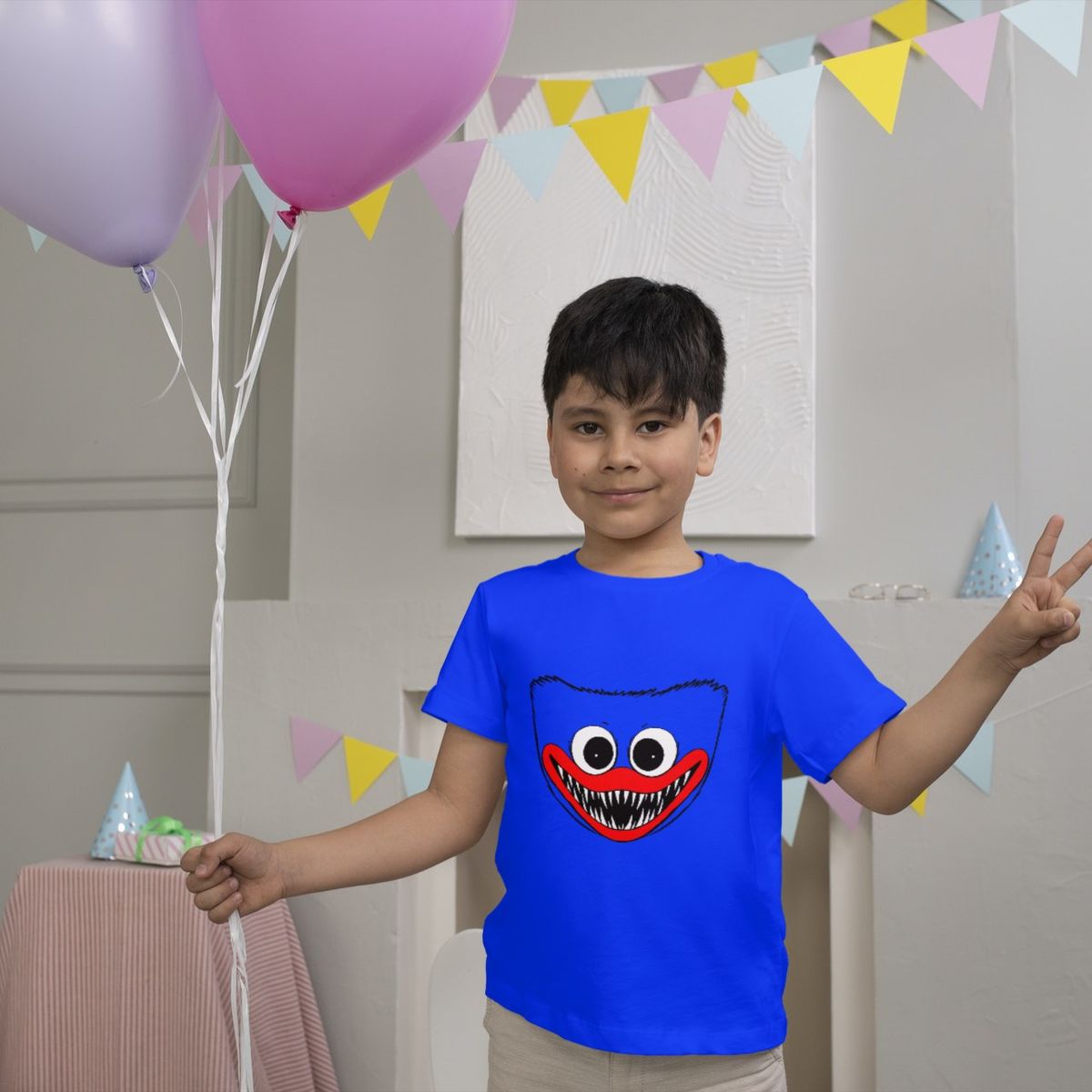 GENERICO - Polera Huggy Wuggy Playtime Niño Y Adulto Gamer Unisex