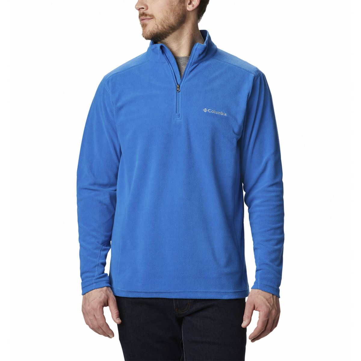 COLUMBIA - Polar Microfleece Hombre Klamath Range Half Azul COLUMBIA