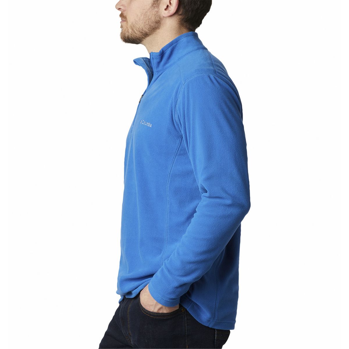 COLUMBIA - Polar Microfleece Hombre Klamath Range Half Azul COLUMBIA