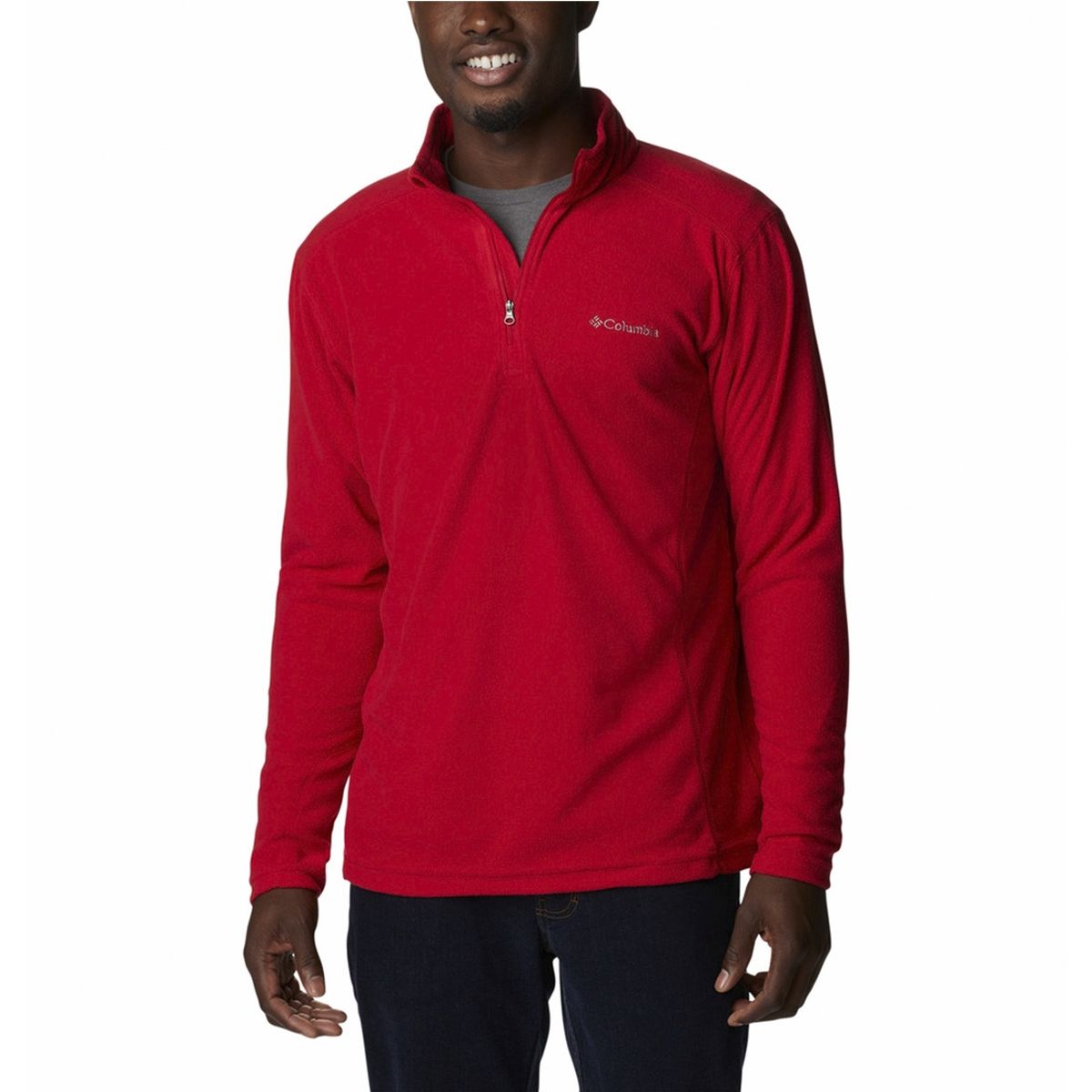 COLUMBIA - Polar Hombre Klamath Range Half Rojo COLUMBIA