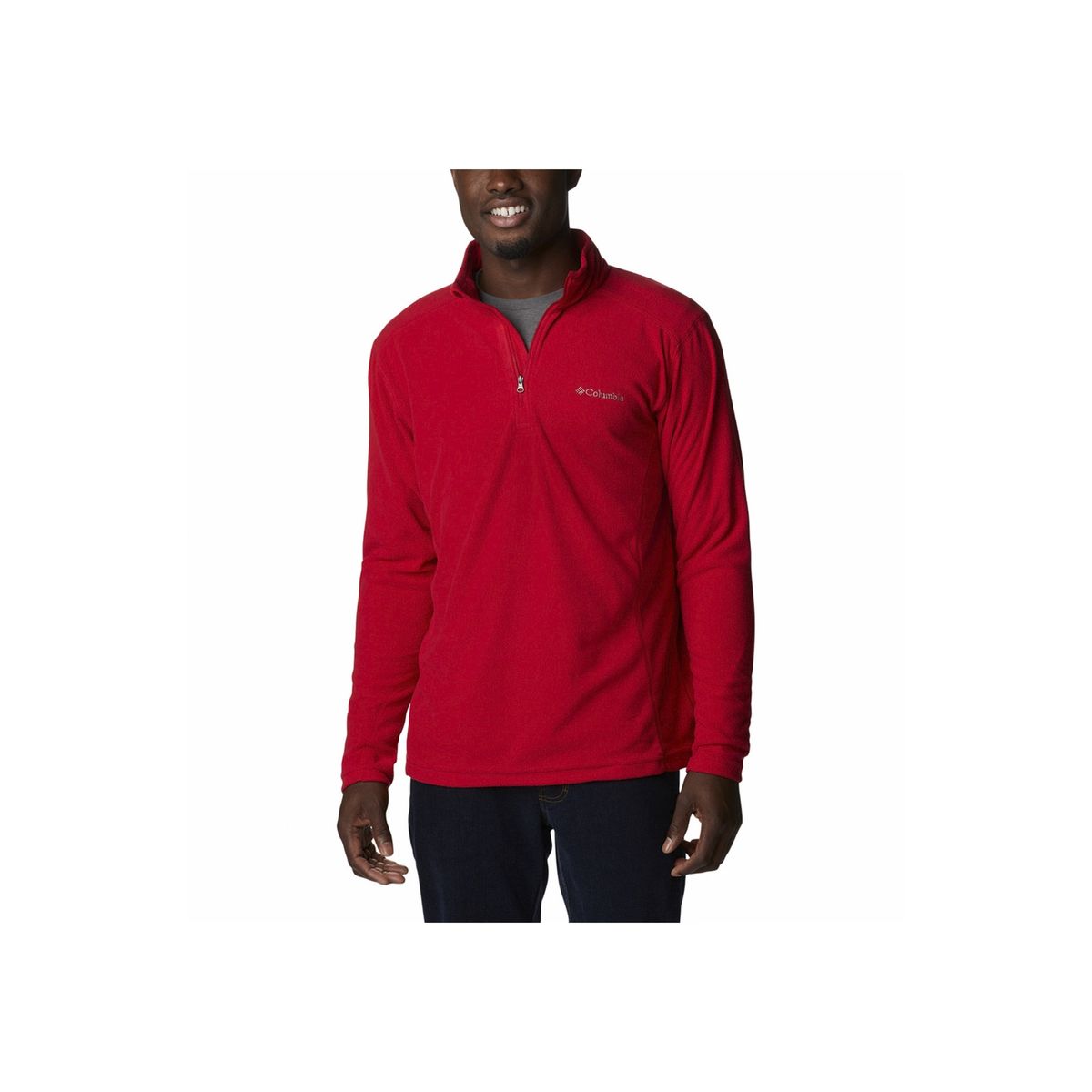 COLUMBIA - Polar Hombre Klamath Range Half Rojo COLUMBIA