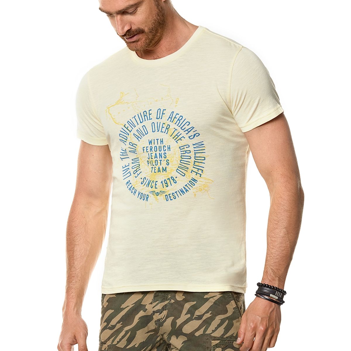 FEROUCH - Polera Sarasota Amarillo Ferouch