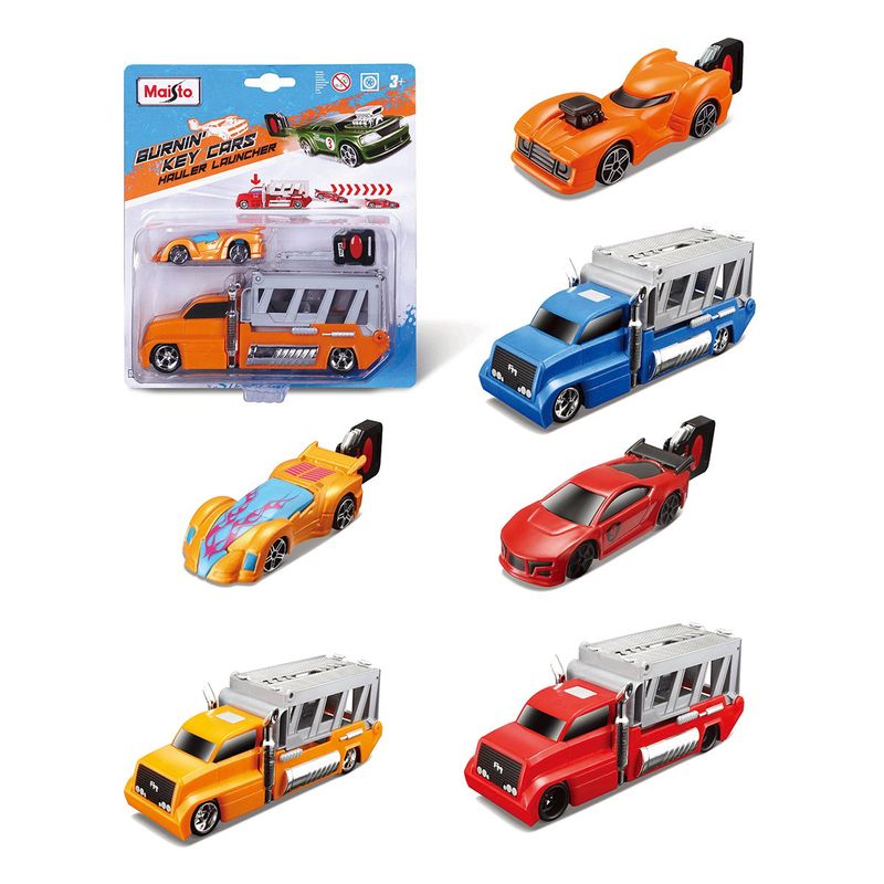 MAISTO - Auto de Juguete Maisto Burnin Key Cars Con Lanzador 1 ud