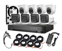 HIKVISION - Kit 8 Cámaras 1080p Lite 4 Bala 4 Domo