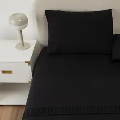 CASATUA - Sabanas Hotel Ultra Suave - Negro - 1,5 plazas