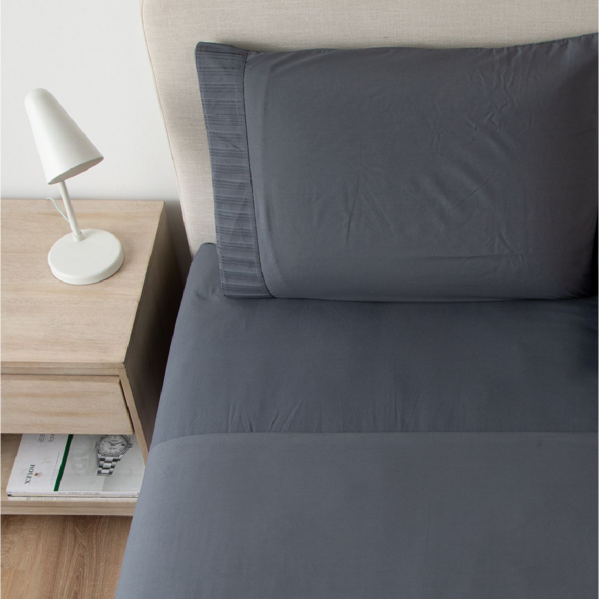 CASATUA - Sabanas Hotel Casatua Ultra Suave - Gris oscuro - 1,5 plazas