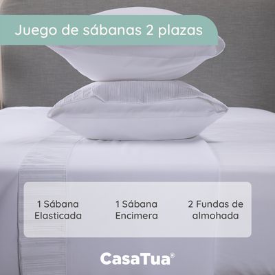 Imagen 2 del producto Sabanas Hotel Ultra Suave - Blanco - 2 plazas