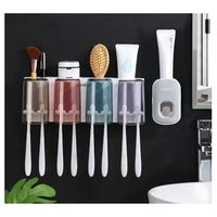 Dispensador Crema Dental Portacepillos 4 Envases / 8 Cepillo