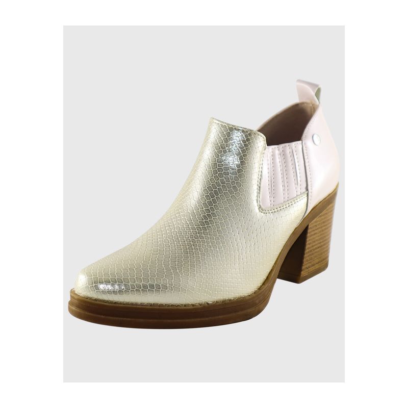 DINASTELLA - Botin alto elasticado Dorado