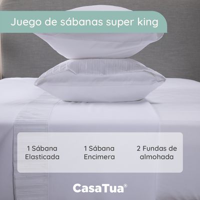 Imagen 2 del producto Sabanas Hotel Ultra Suave - Blanco - super king