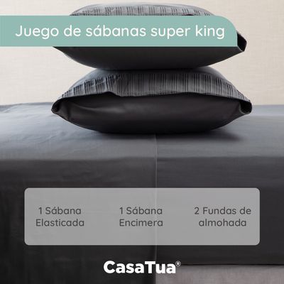 Imagen 2 del producto Sabanas Hotel Ultra Suave - Gris oscuro - super king