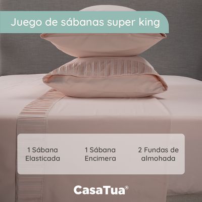 Imagen 2 del producto Sabanas Hotel Ultra Suave - Rosa - super king