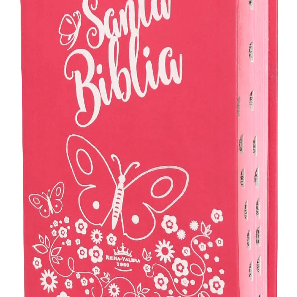 SOCIEDADES BIBLICAS UNIDAS - Biblia Letra Grande Reina Valera 1960 Rosado Mariposa con índice